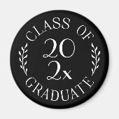 Klasse 2023 Graduate Chic Typografy Black Magnet (Vorne)