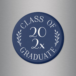 Klasse 2023 Graduate Chic Typografy Navy Blue Magnet