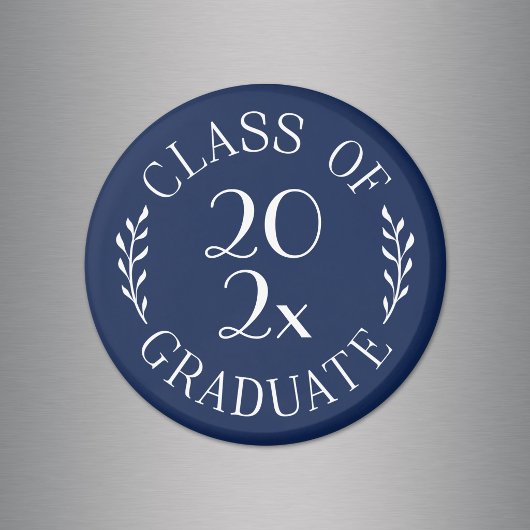 Klasse 2023 Graduate Chic Typografy Navy Blue Magnet