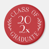 Klasse 2023 Graduate Chic Typografy Red Magnet (Vorne)