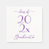 Klasse 2023 Graduate Elegant Violet Typografy Serviette (Vorderseite)