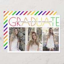 Klasse 2023 Graduate Regenbogen Foto Collage