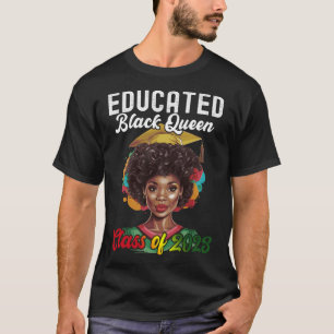 Klasse 2023 HBCU Educated Queen Black Girl Gradu T-Shirt