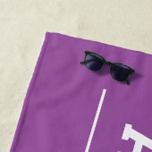 Klasse 2023 Lila Name des Personalisierten Absolve Strandtuch (Beispiel)