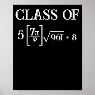 Klasse 2023 Math Pi 8. Klasse Abschluss Poster