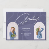 Klasse 2023 minimalistisch elegante 2-Fotos Absolv (Vorderseite)