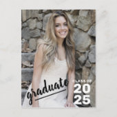 Klasse 2023 Moderner Foto High School Abschluss Ankündigungspostkarte (Vorderseite)