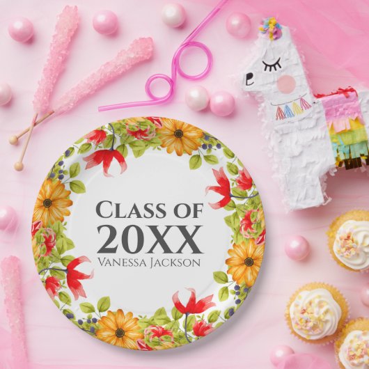 Klasse 2023 Moderner, heller Abschluss Pappteller (Party)