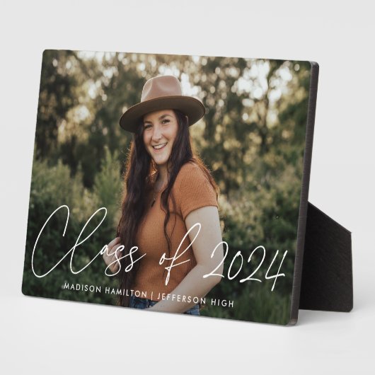 Klasse 2023 Modernes Script-Abschluss-Foto Fotoplatte (Seite)