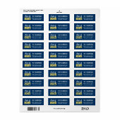 Klasse 2023 Navy Yellow Abschluss Address (Vorne)