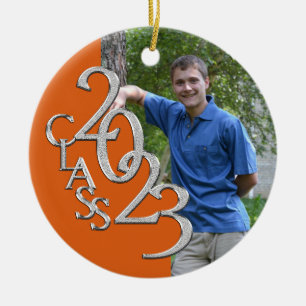 Klasse 2023 Orange- und Silver Graduate Foto Keramikornament