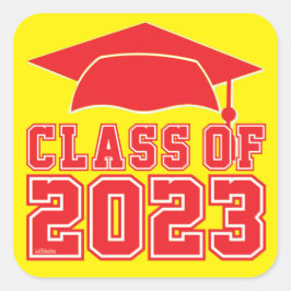 KLASSE 2023 QUADRATISCHER AUFKLEBER