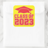 KLASSE 2023 QUADRATISCHER AUFKLEBER (Tasche)