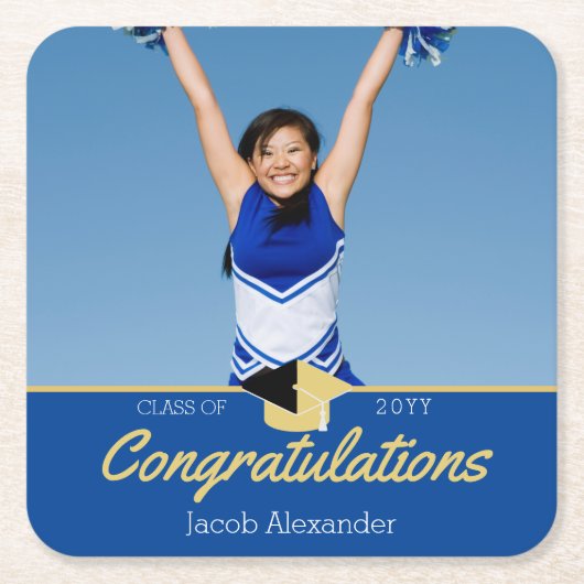 Klasse 2023, rechteckiger pappuntersetzer (Vorderseite)