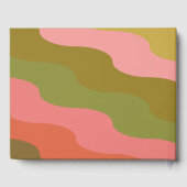 Klasse 2023 Retro Groovy Rosa und grüner Name Gästebuch (Rückseite)