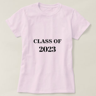 Klasse 2023: schlichter, minimaler Abschluss, hell T-Shirt