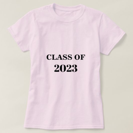 Klasse 2023: schlichter, minimaler Abschluss, hell T-Shirt (Design vorne)