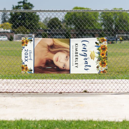 Klasse 2023 | Sonnenblumen Glückwünsche Abschluss Banner (Insitu)