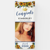 Klasse 2023 | Sonnenblumen Glückwünsche Abschluss Banner (Vertikal)