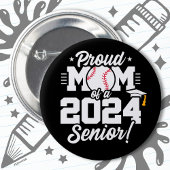 Klasse 2024 Abschluss Baseball Mama Senior 2024 Button