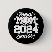 Klasse 2024 Abschluss Baseball Mama Senior 2024 Button (Vorderseite)