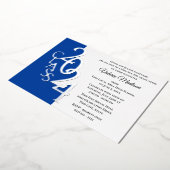 Klasse 2024 Abschluss Blau und Silberfolie Folieneinladung (Gedreht)