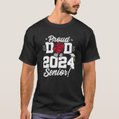 Klasse 2024 Abschluss Cheer Vater Senior 2024 T-Shirt (Vorderseite)