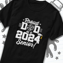 Klasse 2024 Abschluss Cheer Vater Senior 2024 T-Shirt