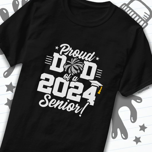 Klasse 2024 Abschluss Cheer Vater Senior 2024 T-Shirt