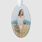 Klasse 2024 Abschluss Foto Ornament (Vorderseite)