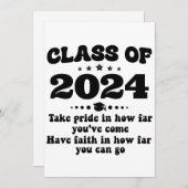 Klasse 2024 Abschluss Geschenke Personalisiert Einladung (Vorne/Hinten)