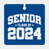 Klasse 2024 Abschluss in der Hochschule Senior 202 Ornament Aus Metall (Vorderseite)