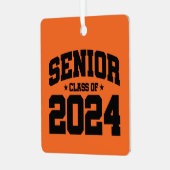 Klasse 2024 Abschluss in der Hochschule Senior 202 Ornament Aus Metall (Vorderseite links)