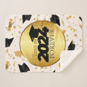 Klasse 2024 Abschluss Keepake Blanket Sherpadecke (Vorderseite (Horizontal))