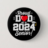 Klasse 2024 Abschluss Proud Vater Senior 2024 Button (Vorderseite)