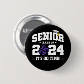 Klasse 2024 Cheerleader Squad Cheer Senior 2024 Button (Vorne & Hinten)
