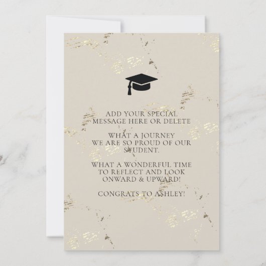 Klasse 2024 Elegant Foto Overlay-Abschluss Ankündigung (Rückseite)