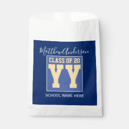 Klasse 2024 Elegant Royal Blue & Gold Abschluss Geschenktütchen