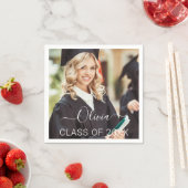 Klasse 2024 Foto Abschluss Graduate Serviette (Beispiel)