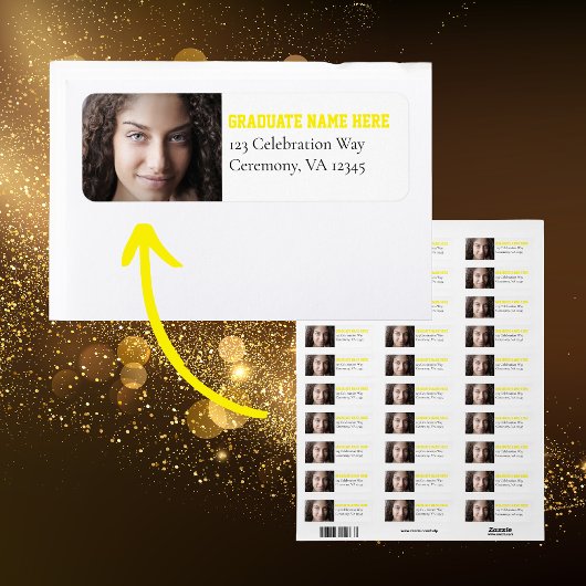 Klasse 2024 Foto-Adressetikett für Hochschulabsolv