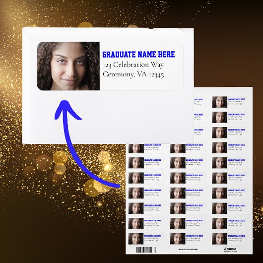 Klasse 2024 Foto-Adressetikett für Hochschulabsolv