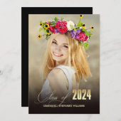 Klasse 2024 | Foto Graduation Party Einladung (Vorne/Hinten)