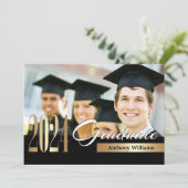 Klasse 2024 | Foto Graduation Party Einladung (Stehend Vorderseite)