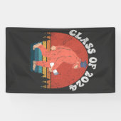 Klasse 2024 Funny Abschluss Bigfoot Retro Geschenk Banner (Horizontal)