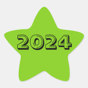 Klasse 2024 Gelbe Green Star Sticker von Janz