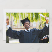 Klasse 2024 Graduate Foto Moderner roter Abschluss Ankündigung (Rückseite)