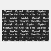 Klasse 2024 Graduate's Name Black and White Geschenkpapier Set (Vorderseite 2)