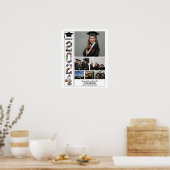 Klasse 2024 Hochrangige Abschluss-FotoCollage Poster (Küche)