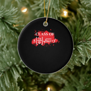 Klasse 2024 Mathe Geek Funny Pi 8. Klasse Graduat Keramik Ornament