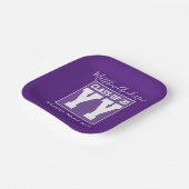 Klasse 2024 Moderner königlicher Lila Abschluss Pappteller (Gewinkelt)